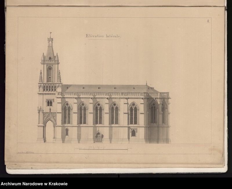 image.from.unit.number "Project d`un eglise dans le style gothique ordonne par monsieur le comte Arthur Potoski."