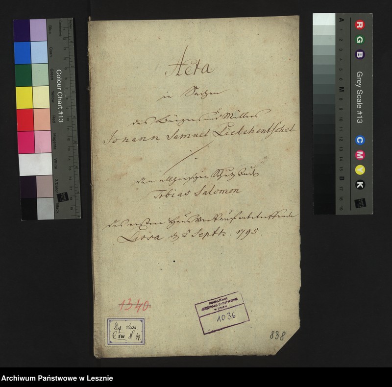 Obraz 2 z jednostki "[Akta in Sachen des Müllers Johann Samuel Liebeheutschel gegen den Schutzjuden Tobias Salomon]"