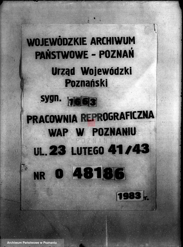 Obraz 1 z jednostki "Obciążenia rachunku nabywców parcel za szacunki /osady markowe/"