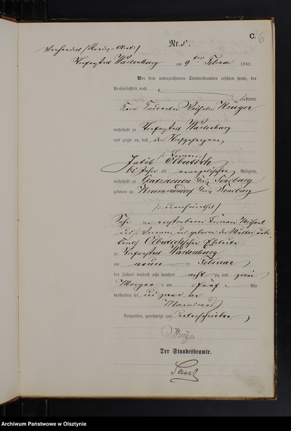 image.from.unit.number "Sterbe-Haupt-Register Nr 1 - 42"