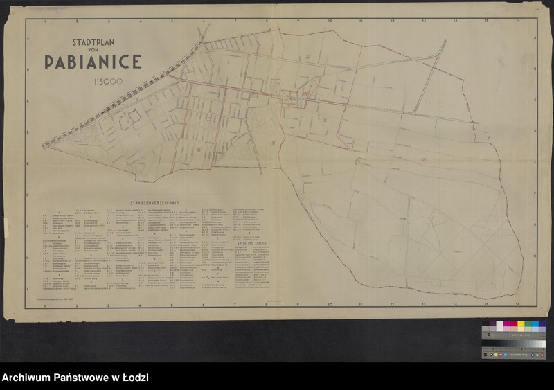 Obraz 1 z jednostki "Stadtplan von Pabianitz"