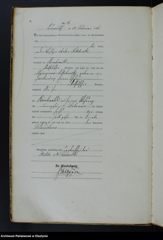 Obraz 15 z jednostki "Geburts-Haupt-Register Nr 1 -85, 1-77, 1-92, 1-76"