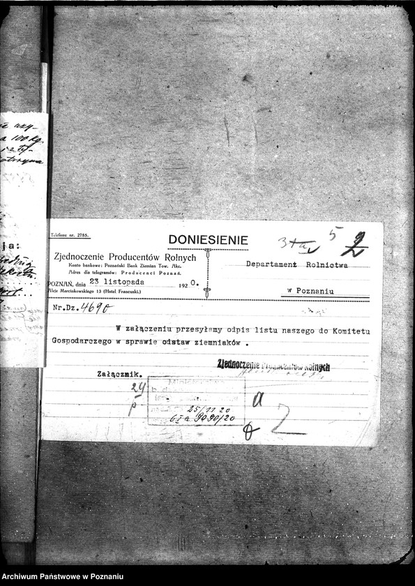 Obraz 9 z jednostki "Sprawy szczegółowo-administracyjne Ministerstwo Rolnictwa sprzedaż sadzonek"