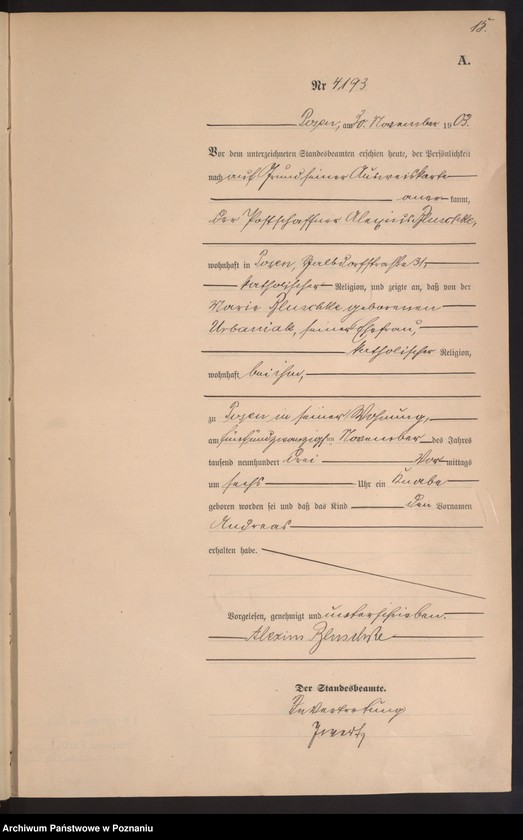 Obraz 18 z jednostki "Księga urodzeń tom VIII"