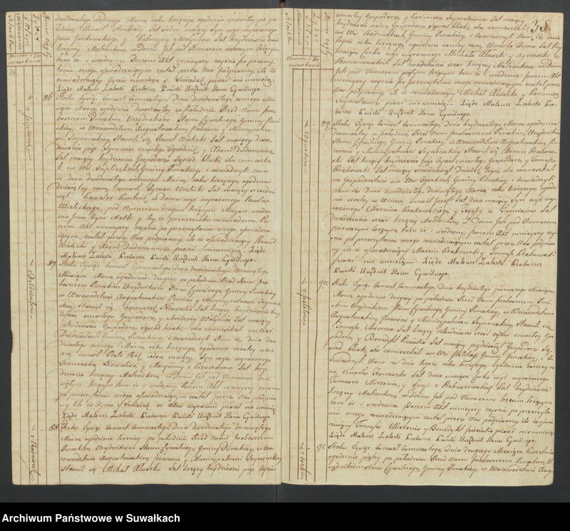 image.from.unit.number "Akta zeszłych gminy puńskiey od 1-go stycznia do dnia ostatniego grudnia 1818 roku."