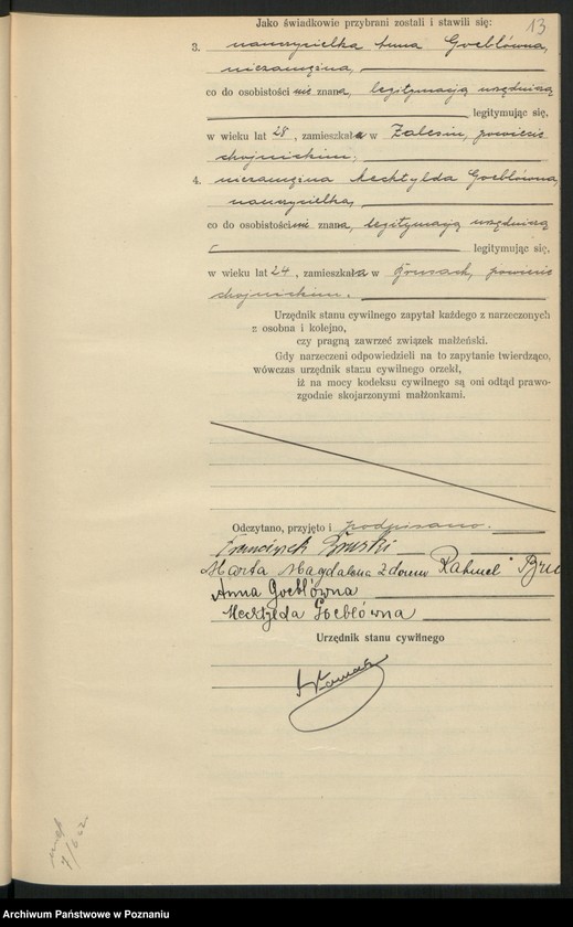 Obraz 15 z jednostki "Księga miejscowa małżeństw tom II [Rejestr główny małżeństw]"