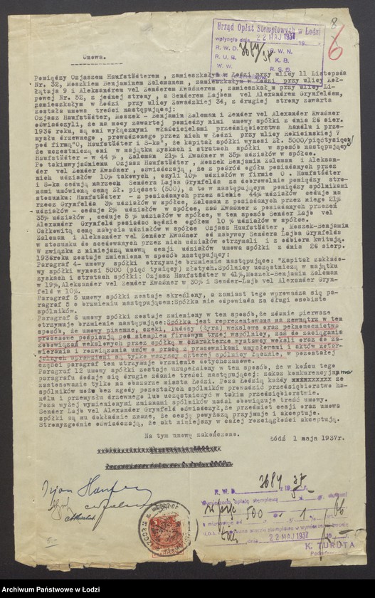 Obraz 10 z jednostki "Osiarz Haufstädter, Moszek Beniamin Zalcman, Zender Kwaśner, Sender Lajb Grinfeld- handel i przemysł drzewny"