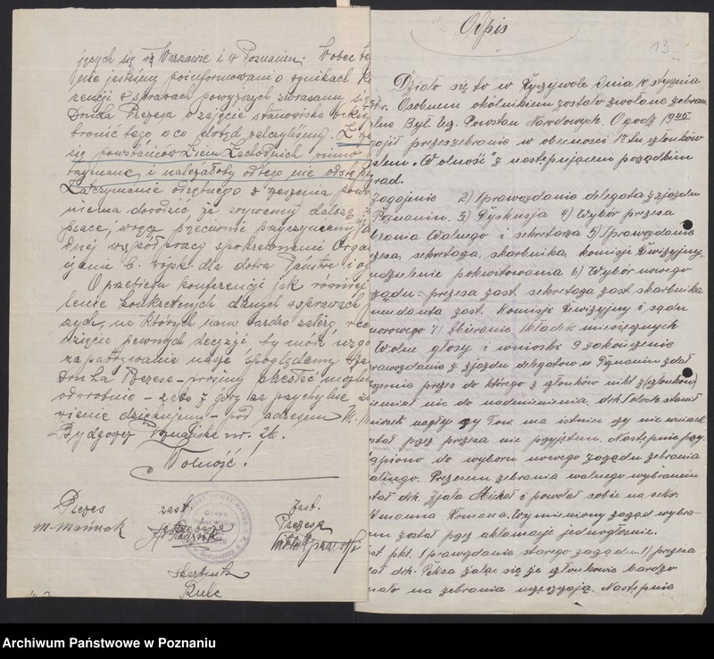 Obraz 18 z jednostki "Ryczywół, powiat Oborniki - akta koła."