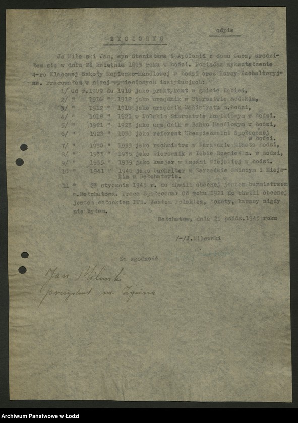 Obraz 12 z jednostki "Życiorysy [działaczy PPS różnych zawodów pełniących funkcje społeczno- polityczne]"