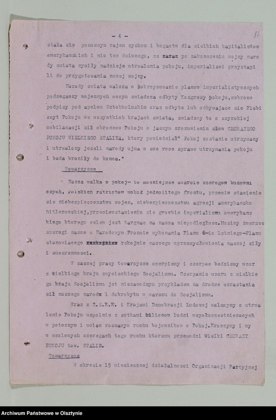 image.from.unit.number "Protokoły zebrań wyborczych /1950-1951/, posiedzeń plenarnych, egzekutywy, narad aktywu partyjnego, plany pracy, sprawozdania, ankiety sprawozdawcze /1949-1954/ Komitetu Gminnego PZPR"
