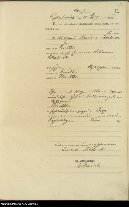 image.from.unit.number "Sterbe-Haupt-Register Nr 1 - 61"