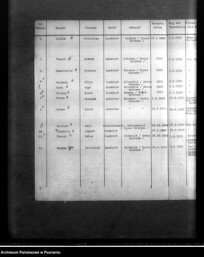 Obraz 6 z jednostki "Amtliche Meldungen Kreis Ostrowo (Ostrów Wielkopolski)"