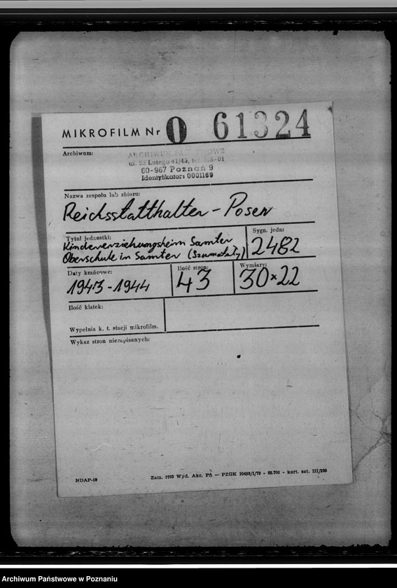 Obraz 2 z jednostki "Kindererziehungsheim Samter (Szamotuły). Oberschule in Samter"