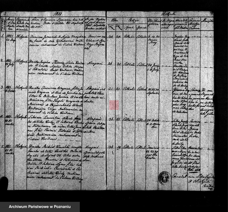 Obraz 2 z jednostki "Duplikat copulatorum, baptisatorum et sepultorum"