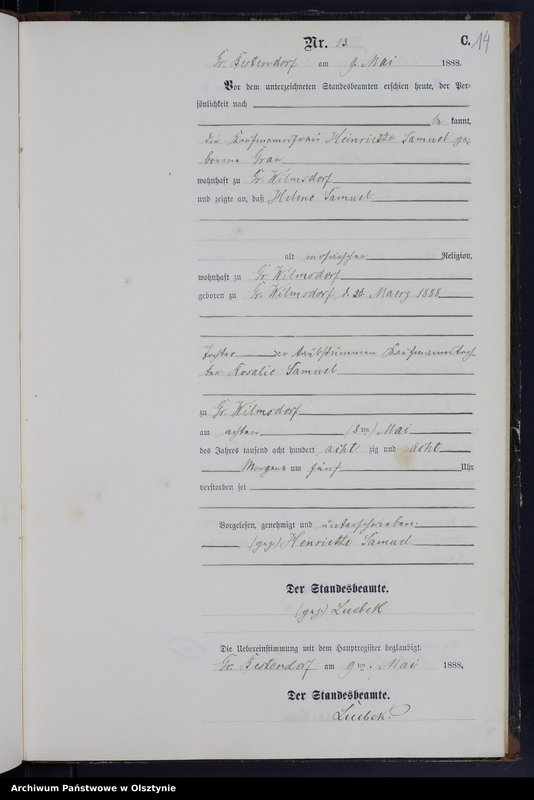 image.from.unit.number "Sterbe-Neben-Register Nr 1 - 33"