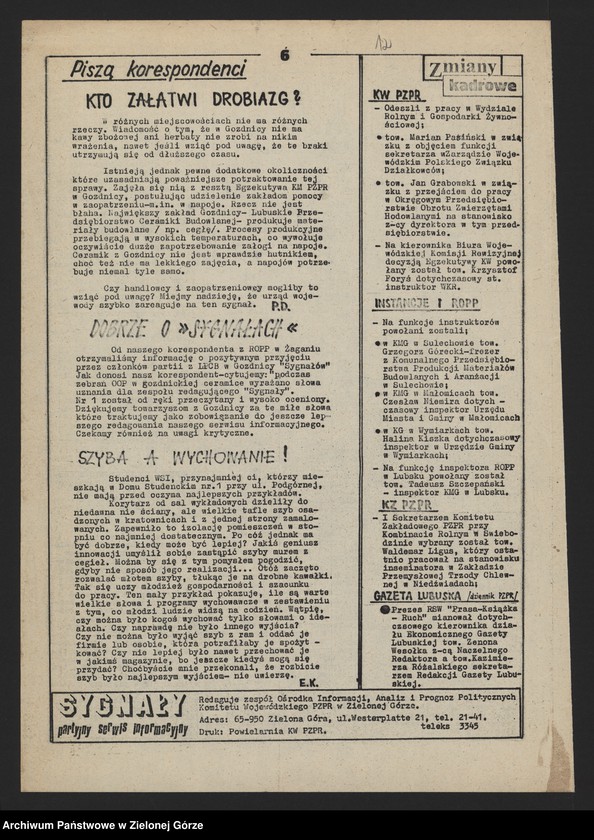 image.from.unit.number "Sygnały. Partyjny Serwis Informacyjny; numery: 2-6, 9, 11, 13, 19, 21, 23-24, 30, 34-35, 40 z 1982 roku, 107, 109-110 z 1983 roku"