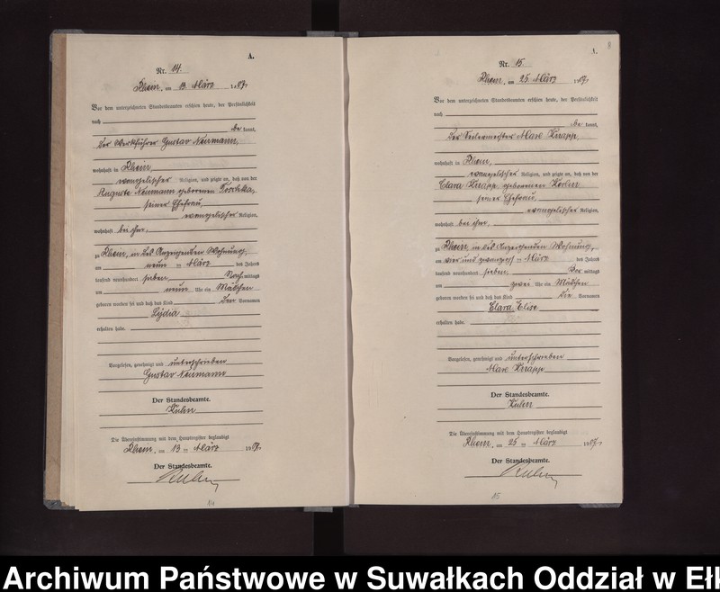 image.from.unit.number "Geburts-Neben-Register des Preussischen Standes-Amtes Rhein Kreis Lötzen"