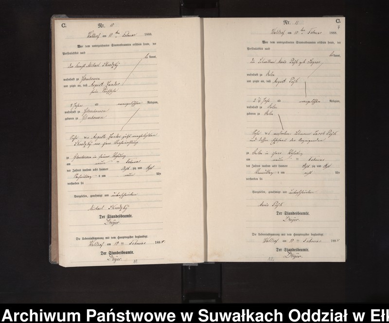 image.from.unit.number "Sterbe-Neben-Register des Königlichen Preussischen Standes-Amtes Orlen Kreis Loetzen"