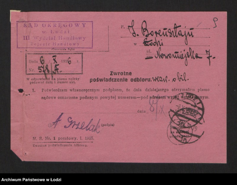 Obraz 11 z jednostki "Icek Borensztajn- handel skór"