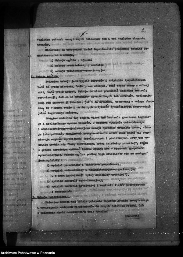 Obraz 6 z jednostki "Sprawy gospodarcze-ogólne Organizacja Ministerstwa b. Dzielnicy Pruskiej"