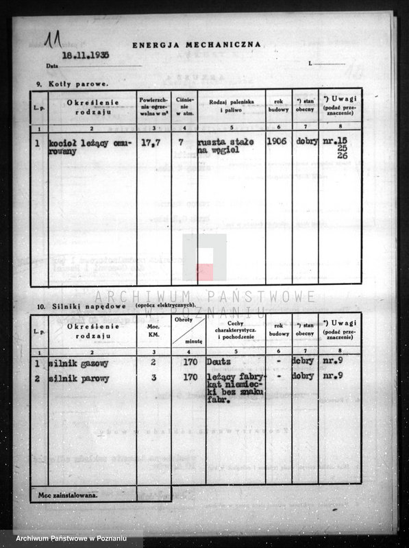 Obraz 15 z jednostki "Kwestionariusz Gazowni Miejskiej w Obornikach"