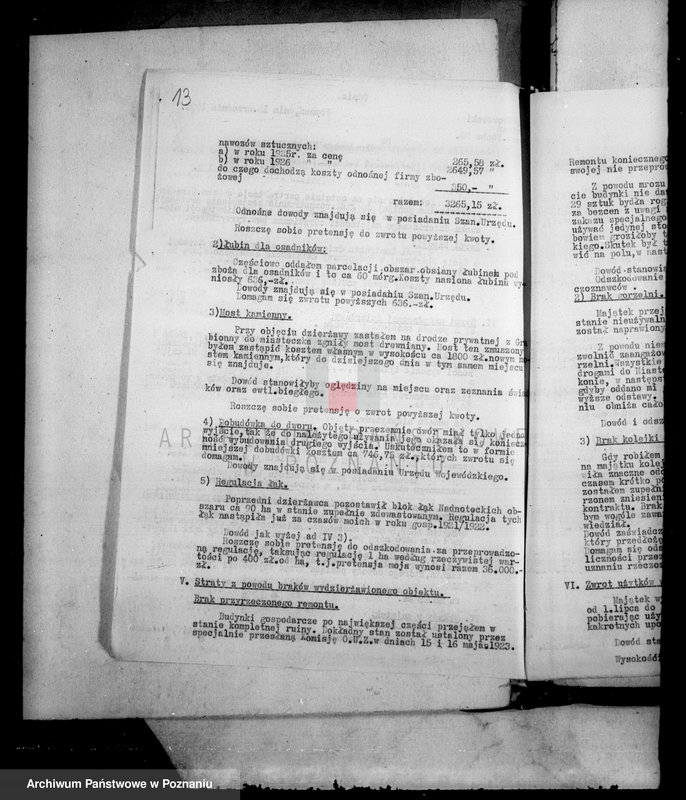 Obraz 18 z jednostki "Akta dodatkowe dotyczące majątku państwowego Grabionna powiatu wyrzyskiego /m.in. sprawy dzierżawy majątku/"