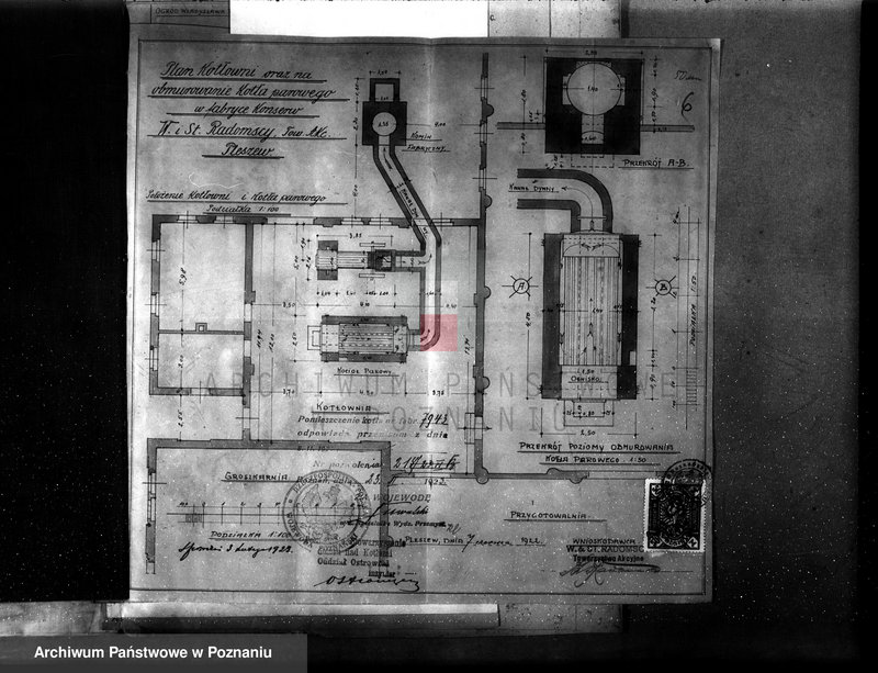 Obraz 10 z jednostki "Firma W. St. Radomski Pleszew nr fabr kotła 588, nr woj. kotła 4593"