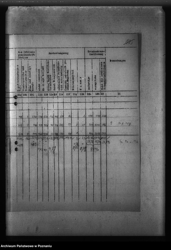 Obraz 16 z jednostki "Gauübersichten der Typhus - Sonderstatistiken"