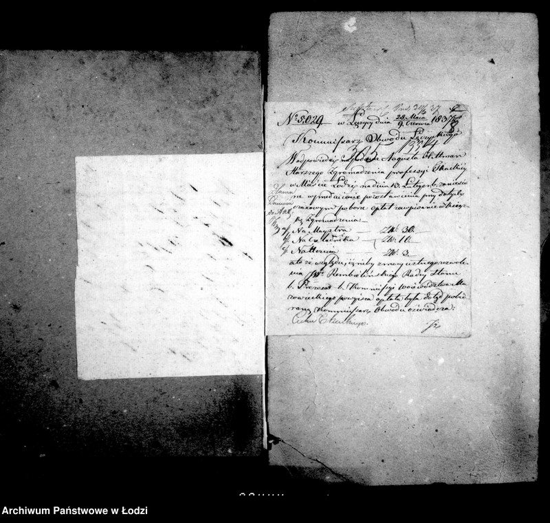 Obraz 10 z jednostki "Akta archiwum ławnika czynnego tyczące się wystawienia domu cechowego przez tkaczy w mieście Łodzi"