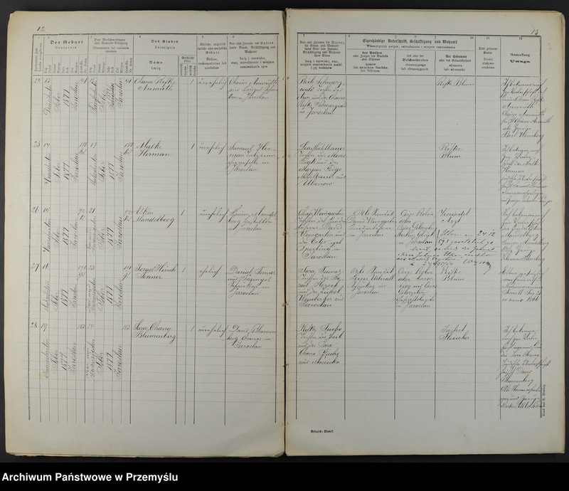image.from.unit.number "Dupplicat vom Geburts-Matrikel Buche des Jaroslauer Matrikel-Bezirkes pro 1877"