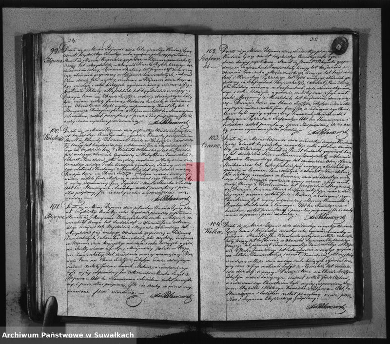 image.from.unit.number "Duplikat Aktów Urodzonych Zaślubionych i Zeszłych Urzędnika Stanu Cywilnego Parafij Filipowskiey z Roku 1834-go"