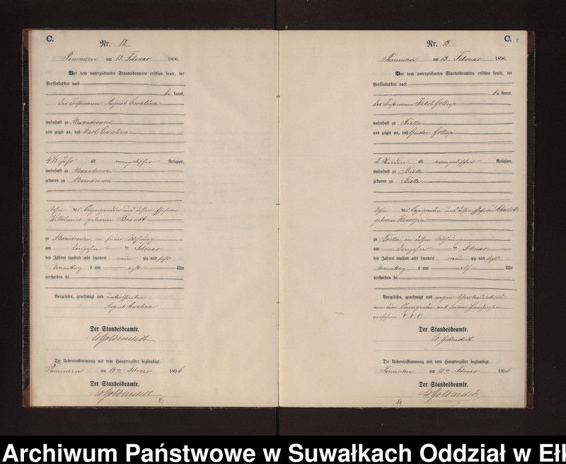 image.from.unit.number "Sterbe-Neben-Register des Preussischen Standes-Amtes Neuhoff Kreis Loetzen"