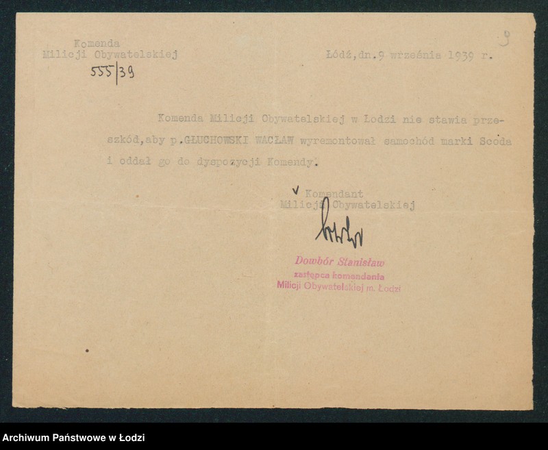 Obraz 11 z jednostki "[Akta I-go Komisariatu Milicji Obywatelskiej - zarządzenia i rozkazy Komendy Milicji Obywatelskiej i władz niemieckich]"