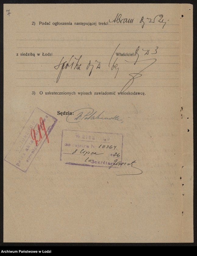 Obraz 9 z jednostki "Abram Icek Blum i Syn - sprzedaż wszelkiego rodzaju towarów galanteryjnych"