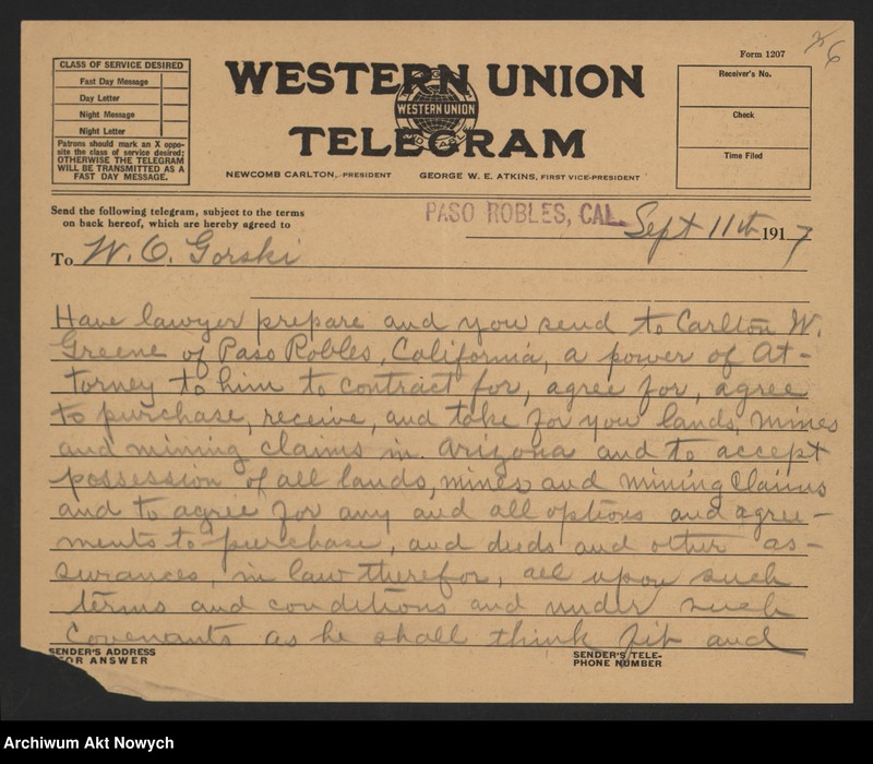 image.from.unit.number "Ignacy i Helena Paderewscy. Korespondencja; L.22"