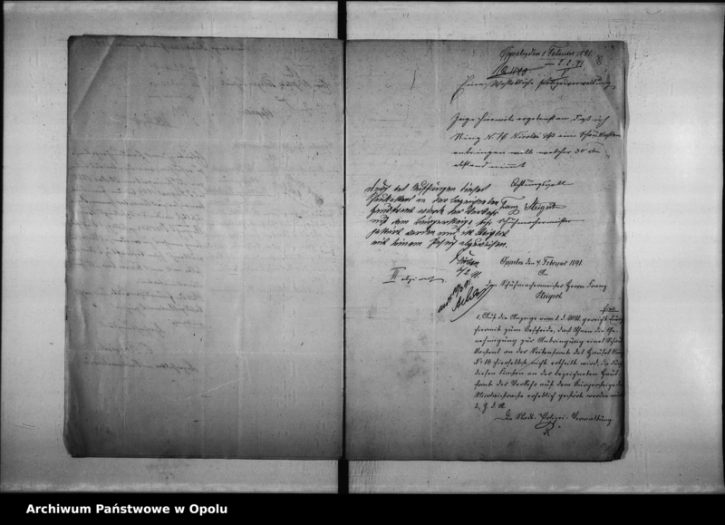 image.from.unit.number "Acta des Magistrats zu Oppel betreffend Polizei - Verwal[tung] Vol. I"