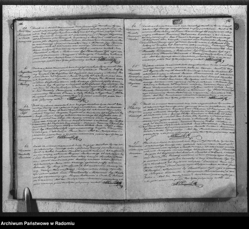 Obraz 11 z jednostki "Duplikat Aktów Cywilno - Religijnych Urodzenia, Zaślubienia i Zejścia Parafii Kozienice Rok 1843 służący"