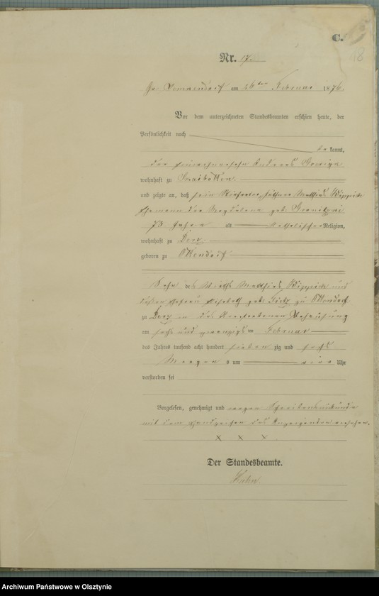 image.from.unit.number "Sterbe-Haupt-Register Nr 1 - 77"