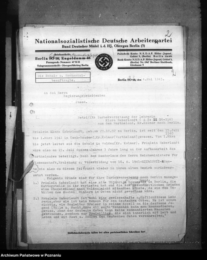 Obraz 6 z jednostki "Einstellungen und Versetzungen der Lehrkräfte"