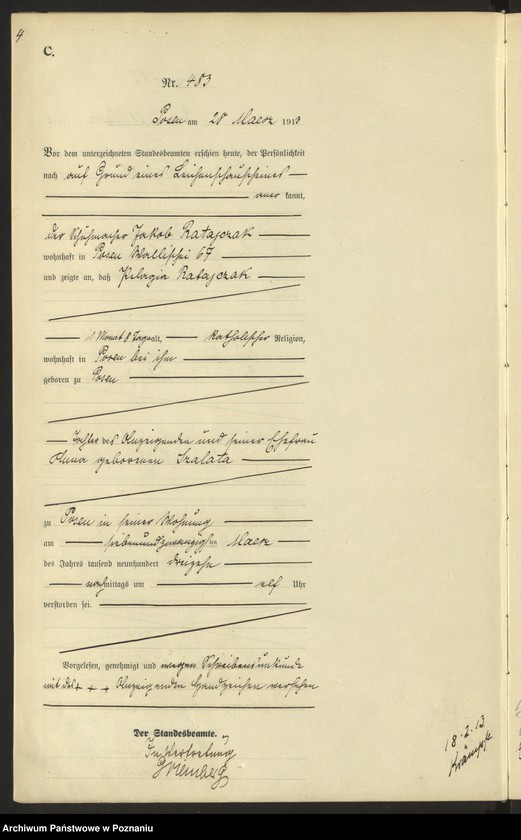 Obraz 6 z jednostki "Księga miejscowa zgonów tom II [Rejestr główny zgonów]"