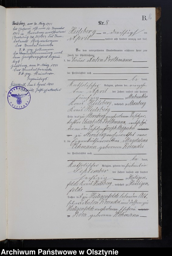 image.from.unit.number "Heiraths-Neben-Register Nr 1 - 25"