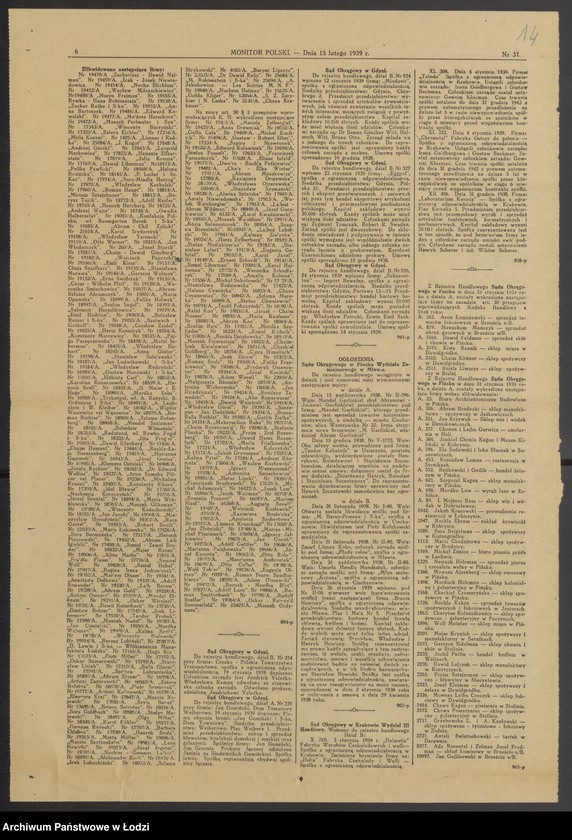 Obraz 16 z jednostki "Mendel Krell- sprzedaż przędzy"