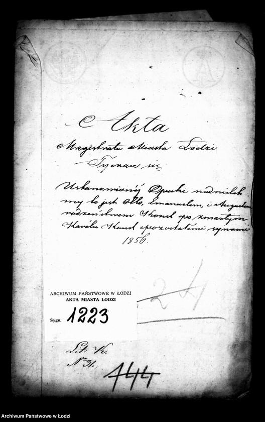 Obraz 4 z jednostki "Akta tyczące się ustanowienia opieki nad nieletnimi tj. Otto, Emanuelem i Augustem rodzeństwem Konsch po zmarłym Karolu Konsch"