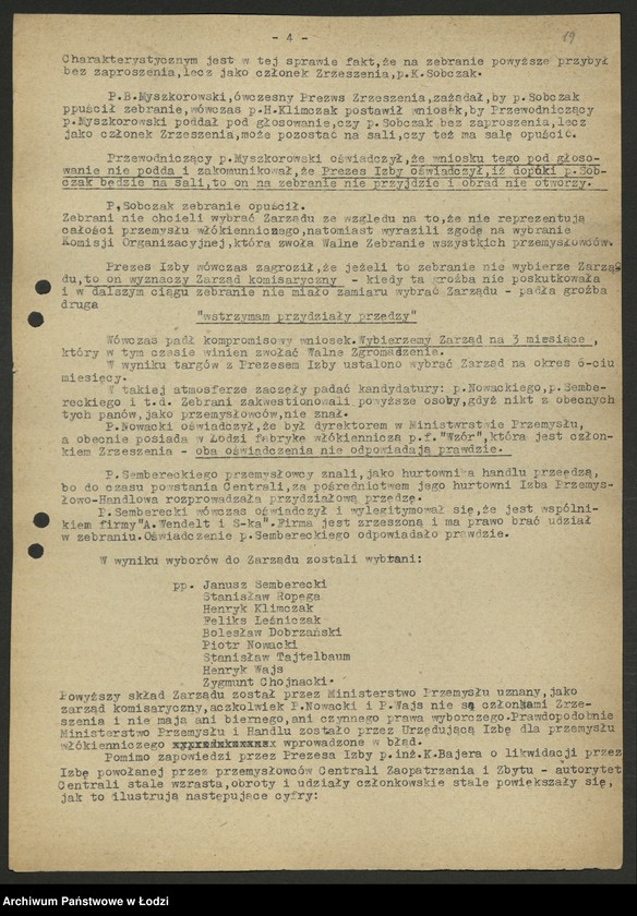 Obraz 20 z jednostki "Związek Zrzeszeń Prywatnego Przemysłu Włókienniczego; protokół z Walnego Zjazdu Delegatów, sprawozdanie [z działalności, wykaz przedsiębiorstw]"