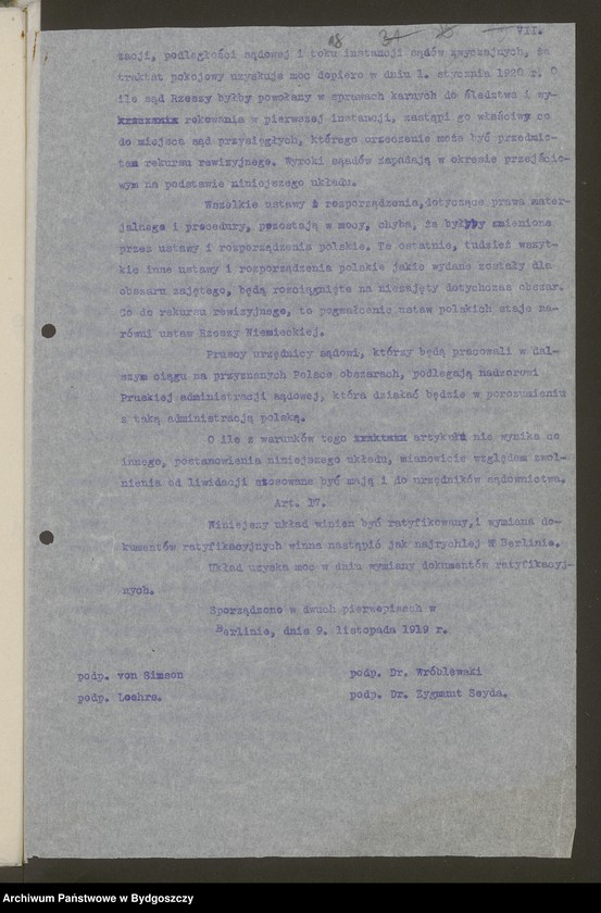 image.from.unit.number "[Układy polsko-niemieckie w sprawie przejęcia Pomorza przez władze polskie i unormowania spraw urzędniczych]"