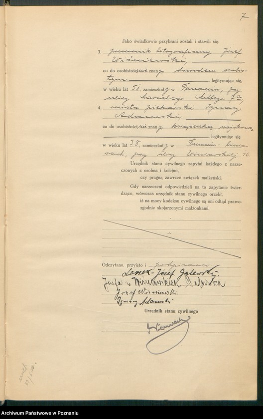 Obraz 9 z jednostki "Księga miejscowa małżeństw tom I [Rejestr główny małżeństw]"