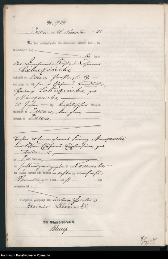 Obraz 15 z jednostki "Księga zgonów t. V"