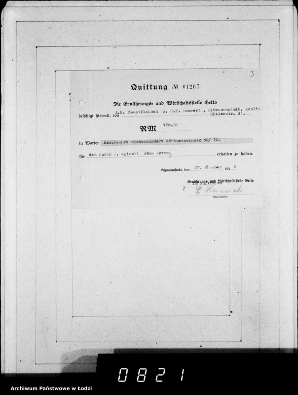 Obraz 7 z jednostki "J 1741-1760 [Wnioski Żydów z Getta o zwrot należności za towar wzięty na kredyt]"