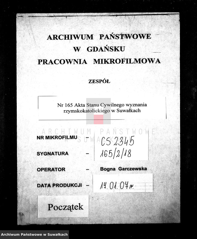 Obraz 2 z jednostki "Annexa do Aktów Małżeństw Parafii Suwalskiej za Rok 1843."