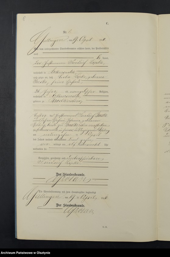 image.from.unit.number "Sterbe-Neben-Register Nr 1 - 27"